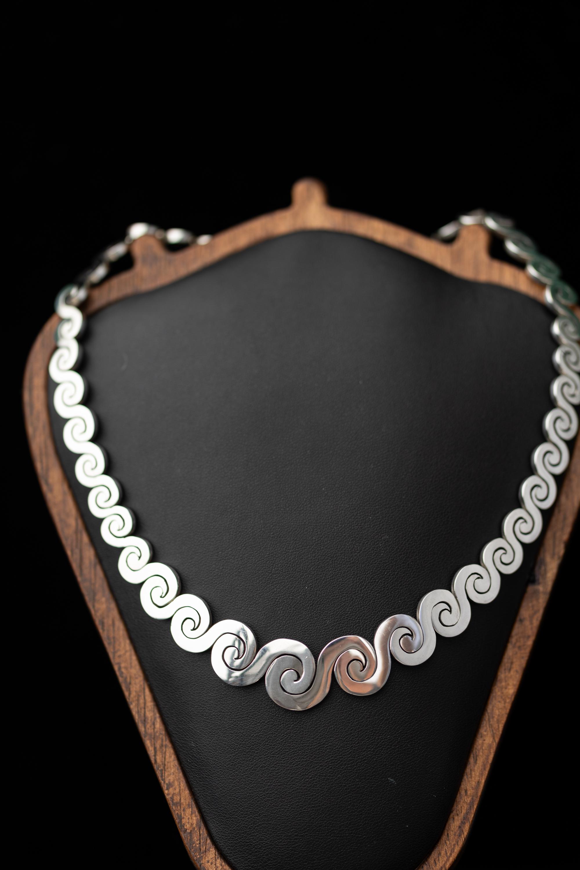 Vintage Mexican Sterling Silver Modernist Necklace - Etsy