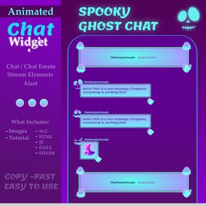 Ghost Chat Widget Animated Twitch, Halloween Chat Widget Animated, Spooky twitch chat animated widget | StreamElements | OBS | Streamlabs