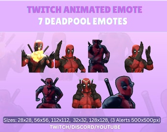 DeadPool Emote Animated, Funny DeadPool Meme Emote, Cute DeadPool Emote, Funny Emote Animated, Deadpool and Wolverine Emote, Meme Emote