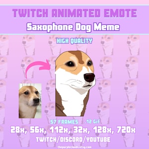 DOG MEME Animated Emote, Twitch meme, Meme emote, Dog meme emotes, 2024 meme emote,  Twitch/Discord Animated Emote, Animated emote twitch