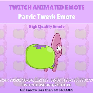 Starfish TWERK ANIMATED Emote, Starfish emote, Twerk animated emote, Twitch/Discord Animated Emote, Animated emote twitch, Funny Emote