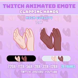 Clapping hands ANIMATED emote, Clapping hands emote, Twitch emote, Clap clap, Good job, Twitch/Discord Animated Emote, Animated emote twitch
