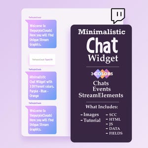 Minimal chat widget for Twitch, Simple minimalistic chat widget for twitch, customizable chat widget | OBS | StreamElements | Streamlabs