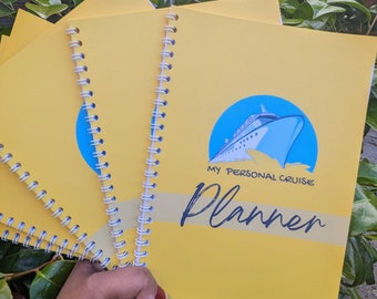 7 day Cruise Planner Booklet - Wire bound Journal with keep sake paged for Photos and Memories. Free Delivery