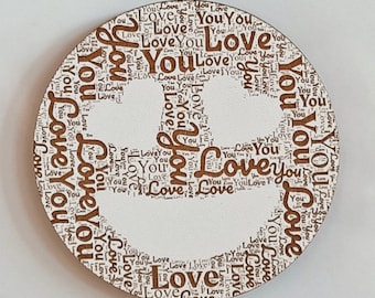 Fridge Magnet Engraved "Love You" Emoji