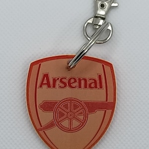 Arsenal Keyring Personalised with your favourite Arsenal player Number.