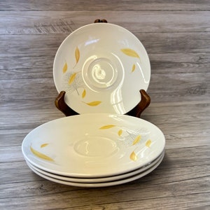 Eva Zeisel Sunglow pattern by Hallcraft China four saucers