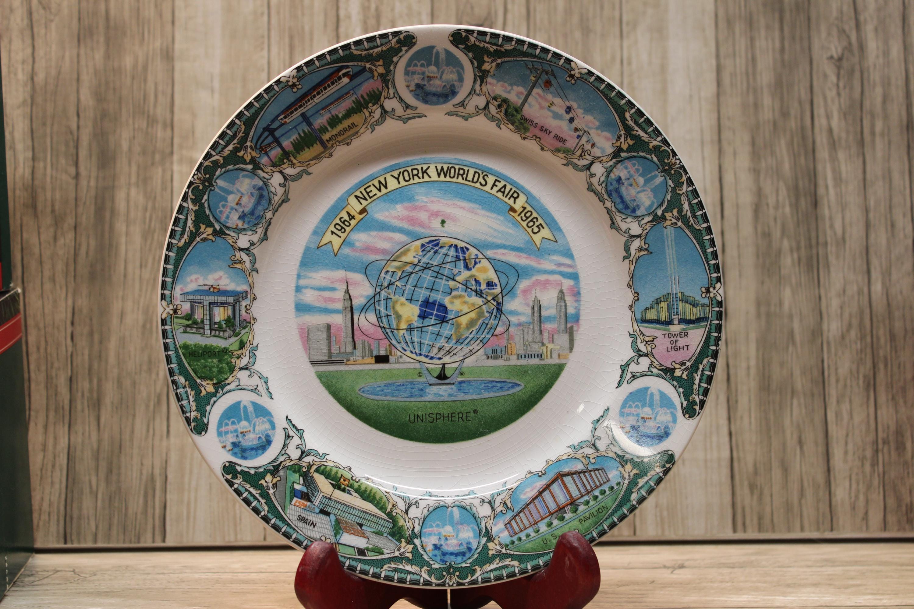 Vintage New York World's Fair 1964 - 1965 Souvenir Plate - Etsy