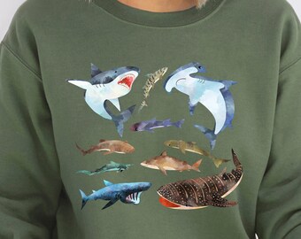 Shark Fish Sweatshirt: Aquarium Hoodie, Funny Daily Sweater