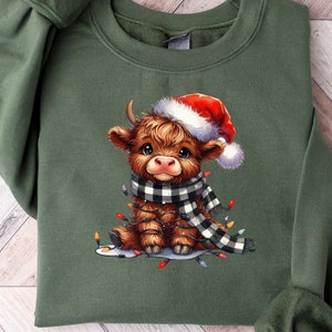 Highland Cow Sweatshirt, Highland Cow Crewneck, Cow Sweater, Cute Cow Hoodie, Western Crewneck, Highland Cow Shirt, Cow Gifts, Cowgirl Shirt