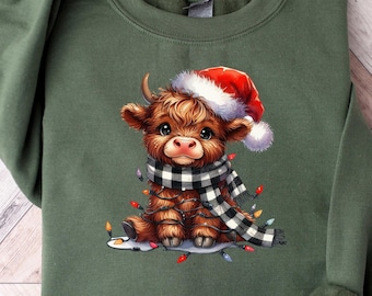 Highland Cow Sweatshirt, Highland Cow Crewneck, Cow Sweater, Cute Cow Hoodie, Western Crewneck, Highland Cow Shirt, Cow Gifts, Cowgirl Shirt