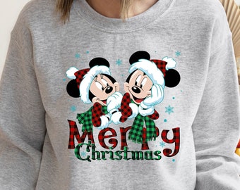 Disney Merry Christmas Sweatshirt, Disney Christmas Sweat, Santa Mickey And Minnie Christmas, Disney Family Matching Shirt, Disney Magic
