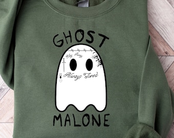 Ghost Malone Sweatshirt, Halloween Sweatshirt, Cute Ghost Sweat, Funny Halloween Crewneck,  Stay Spooky, Spooky Sweatshirt, Halloween 2025,