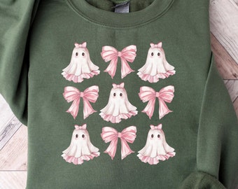 Pink Cute Ghost Halloween Shirt, Halloween Tshirt, Ghost Shirt, Cute Ghost Shirt, Ghost Sweater, Halloween Sweatshirt, Halloween Gift
