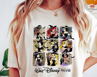 Disney Halloween Princess Shirts, Disneyland Princess Halloween Shirts,  Disney Halloween Women Sweatshirts, Disney Princess Tee, Witchy Tee