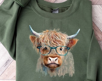 Highland Cow Shirt, Western Shirt, Country Girl, Cowgirl Shirt, Southern Shirt, Rodeo Shirt,  Farm Life,Boho Tee, Country Shirt, Cow T-shirt