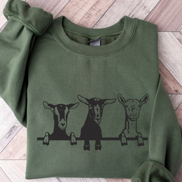 Cute Goats Shirt,Funny Goat Kid Shirt,Goats Tshirt,Farm Animal Shirt,Farmer Girl Shirt,Goat Shirt for Men Women,Farmer Sibling Outfit