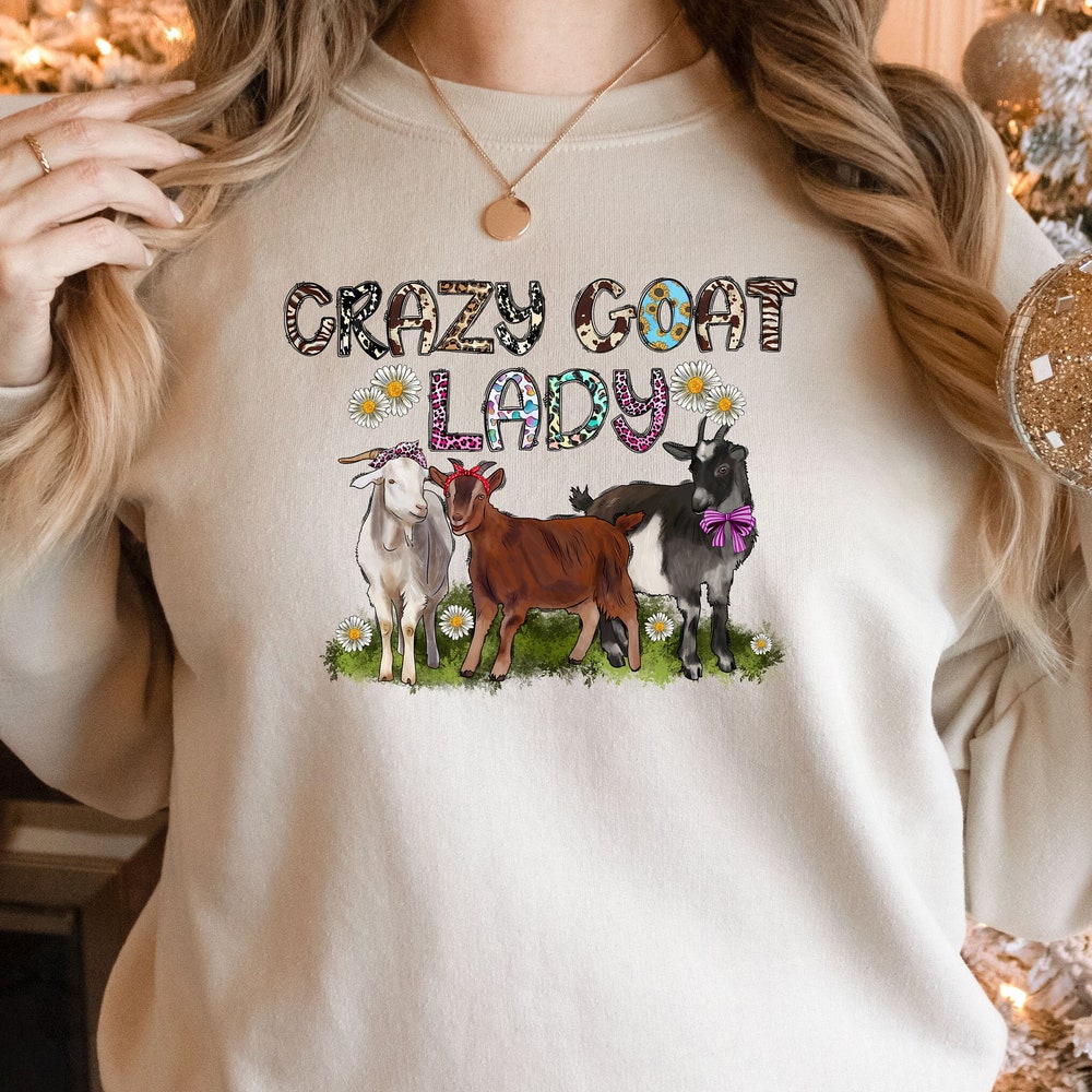 Goats Shirts, Goat Lover Shirt, Cute Goats Shirt, Farm Animal Shirt,Farmer Girl Shirt, Farm Animal Tshirt For Women, Funny Goat Kid Shirt Livingmall