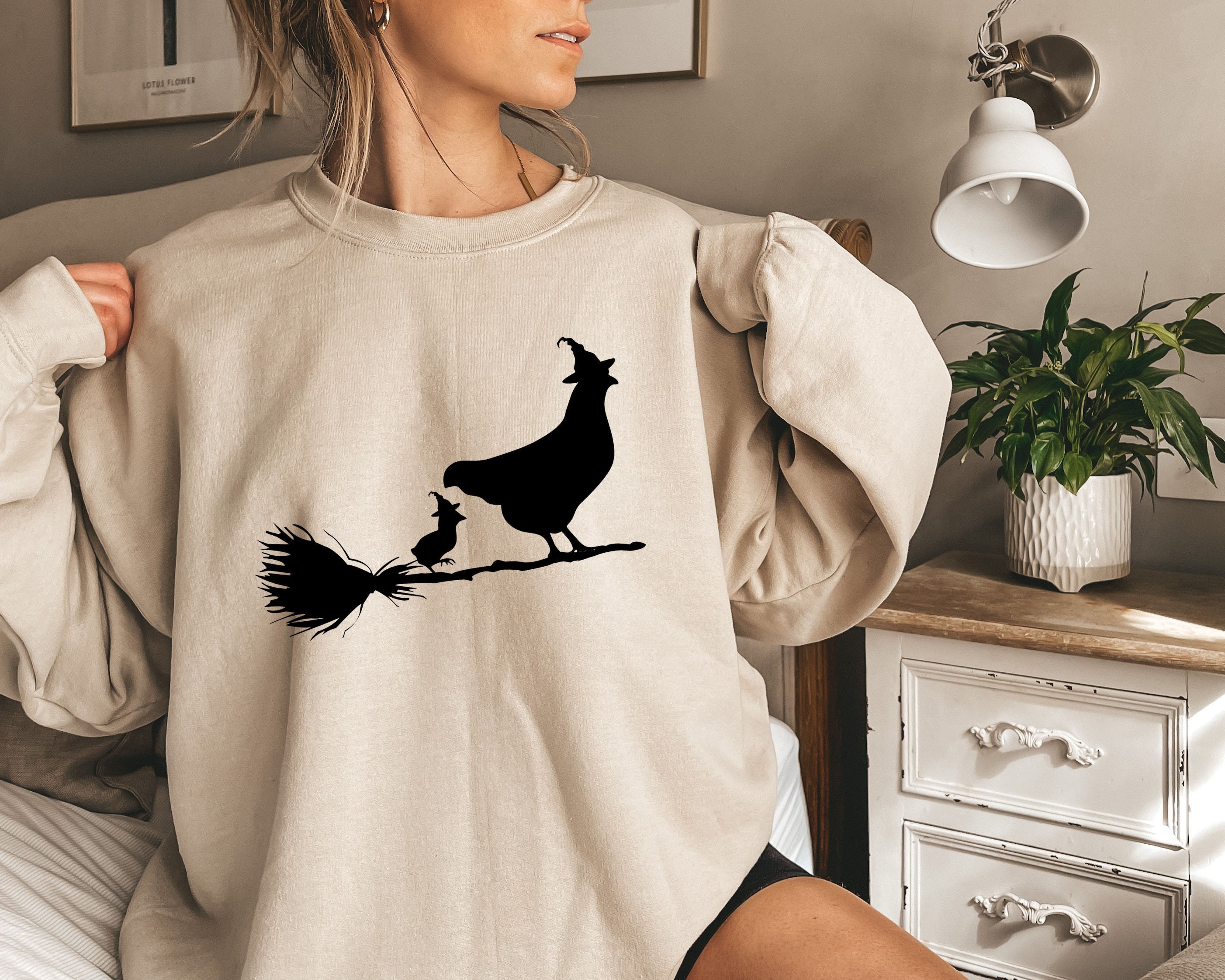 Funny Halloween Chicken Sweatshirt: Spooky Season Farm Life Shirt
