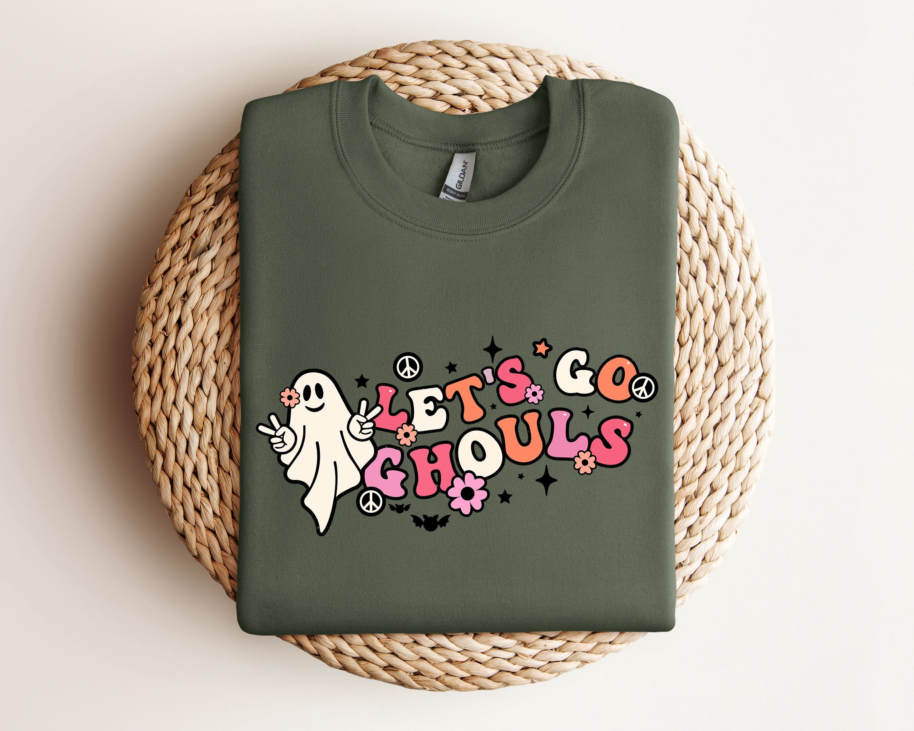 Lets Go Ghouls Sweatshirt: Funny Halloween Ghost Sweater