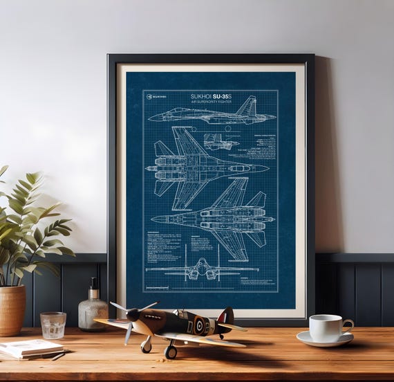 Tableau Sur Toile Aviation - Avion De Chasse Russe - 50x70 Cm - Neuf