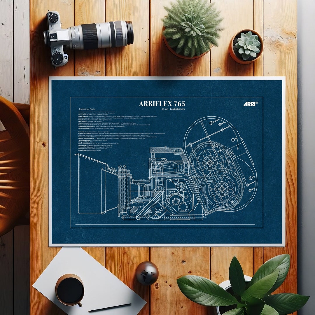 Arriflex 765 Blueprint Poster: Cinema Camera Art (digital Download