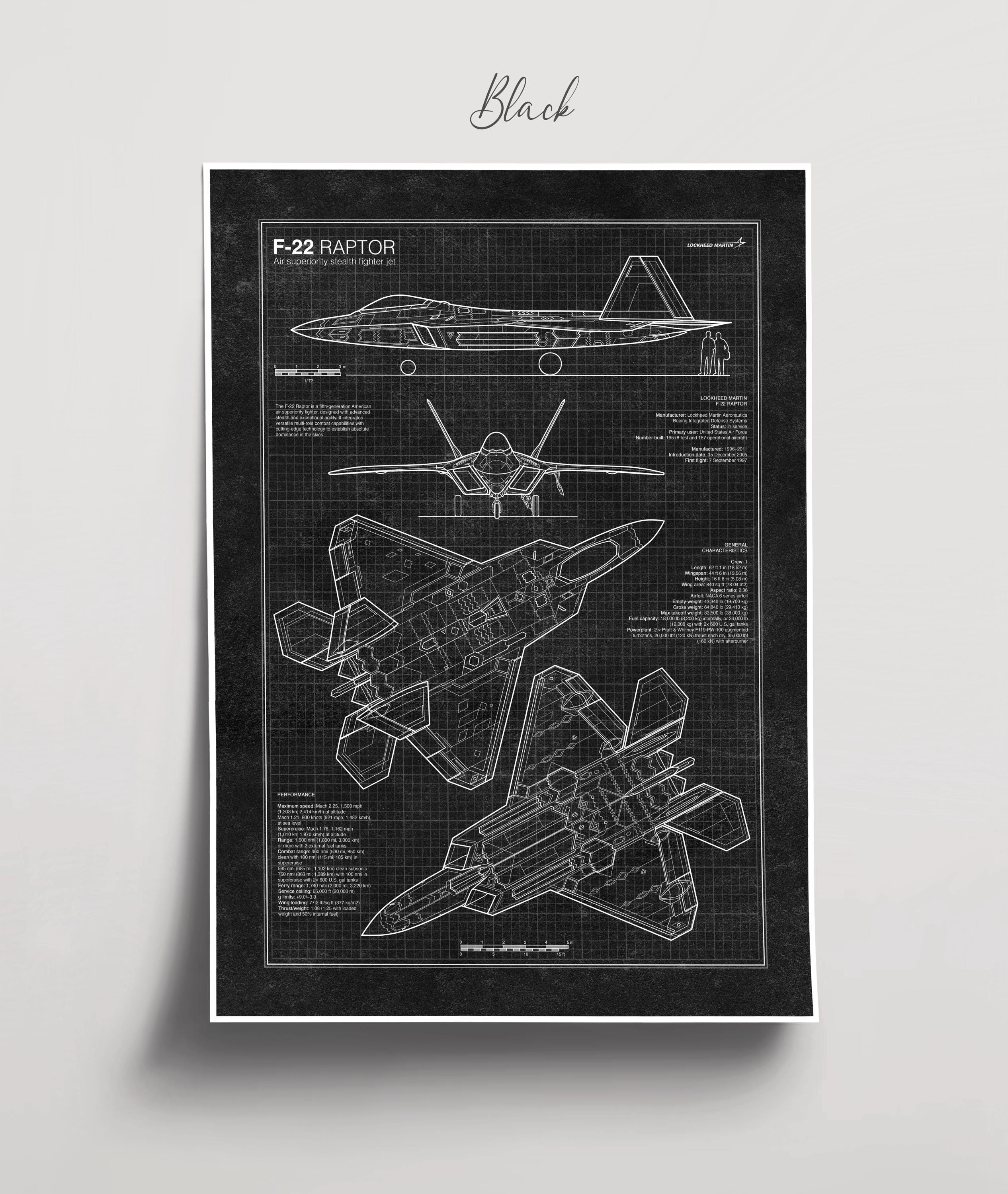 F 22 Raptor Engineering Drawing