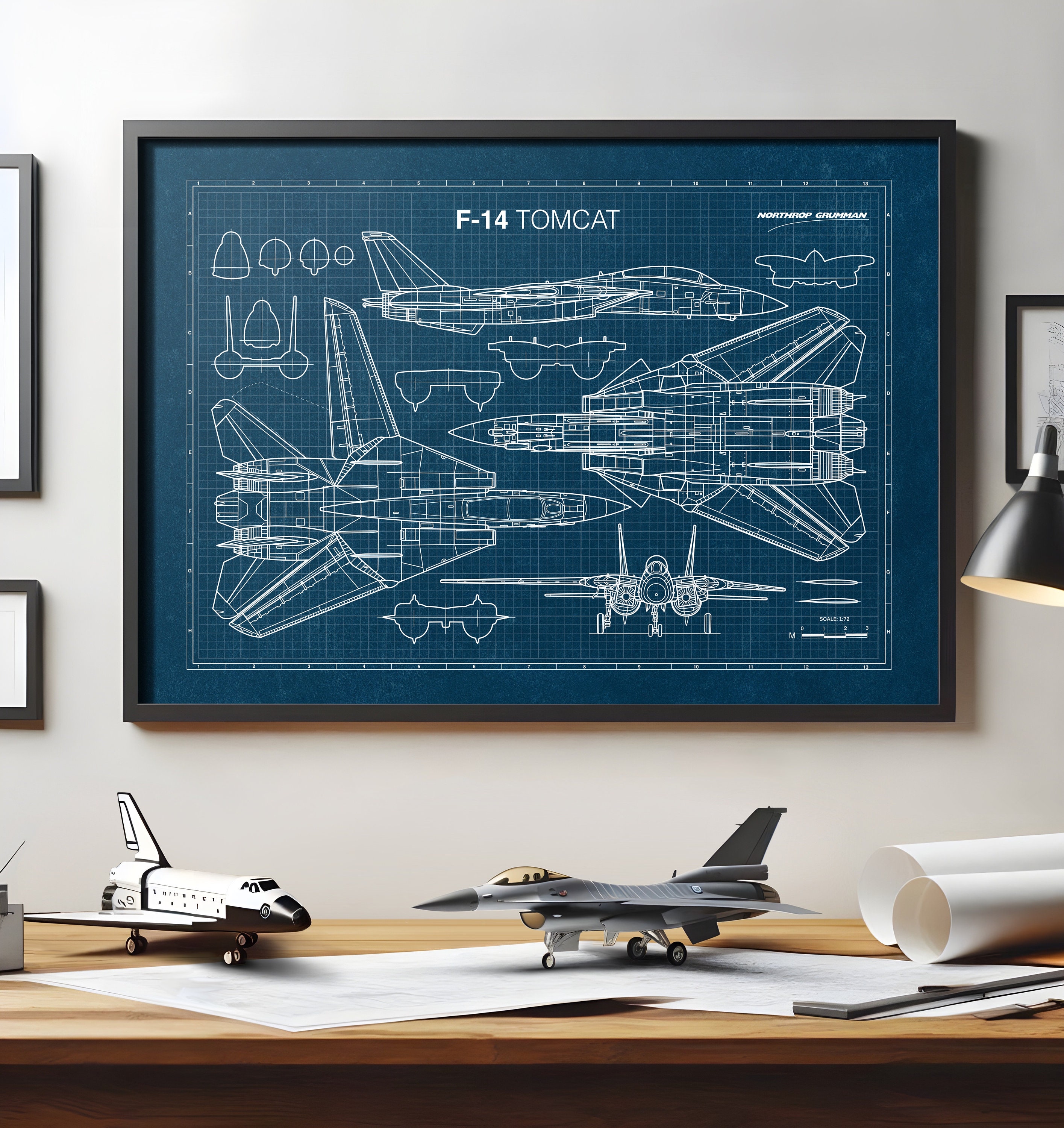 F-14 Tomcat Blueprint Poster, Military Aviation Wall Art, Aviation Gift  (digital Download) - Etsy, image size:2830x3000