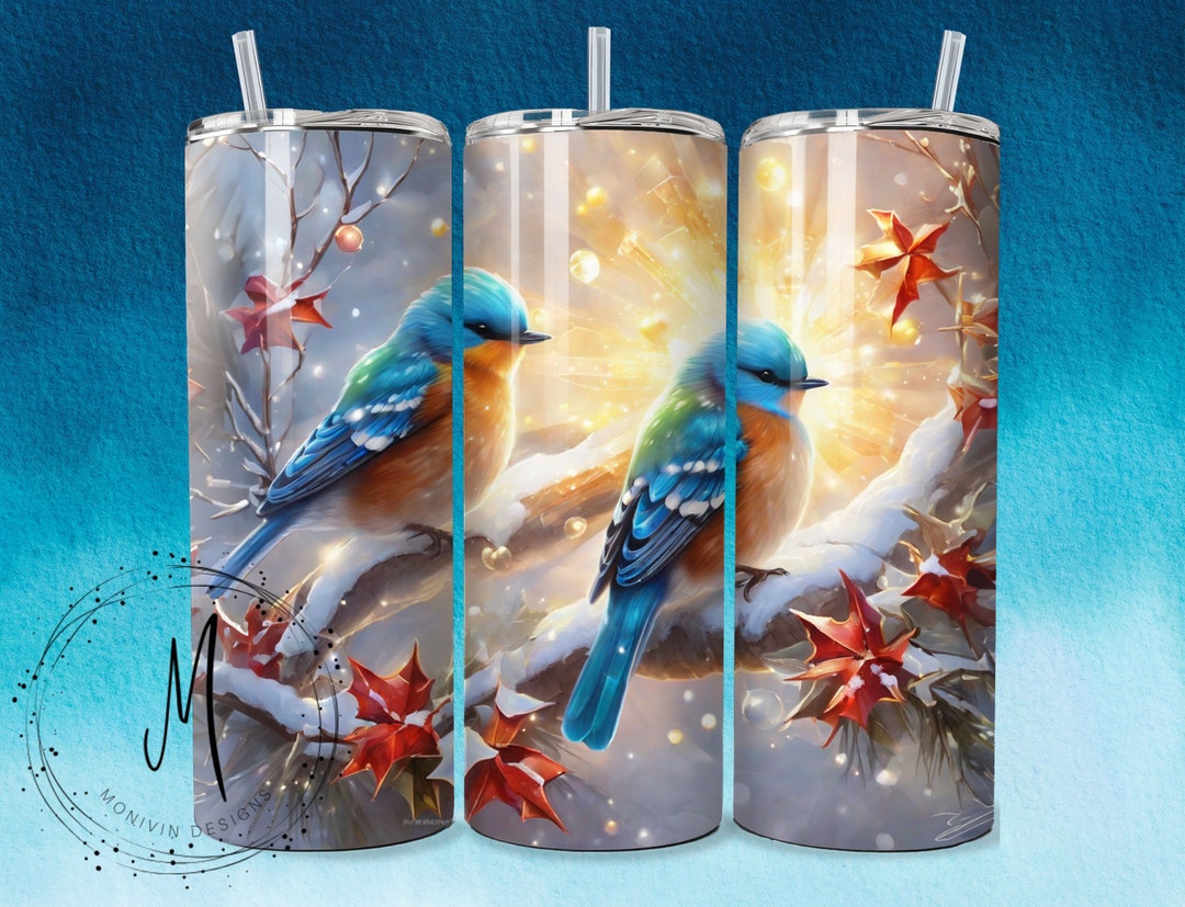 Seamless Enchanted Radiance Christmas Birds Glowing in Etsy