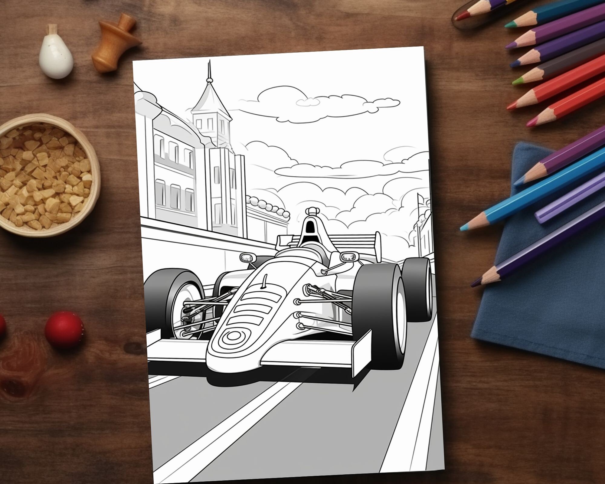 Coloring Sports Car Pages 105 Sport Cars and F1 Printable Coloring Book