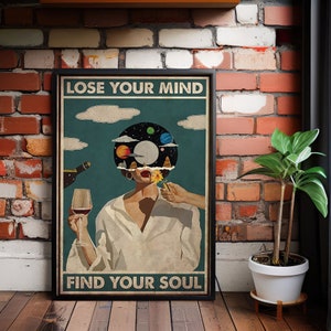 Discover Your Soul's Journey: Vintage Music Poster - 'Lose Your Mind, Find Your Soul' Print