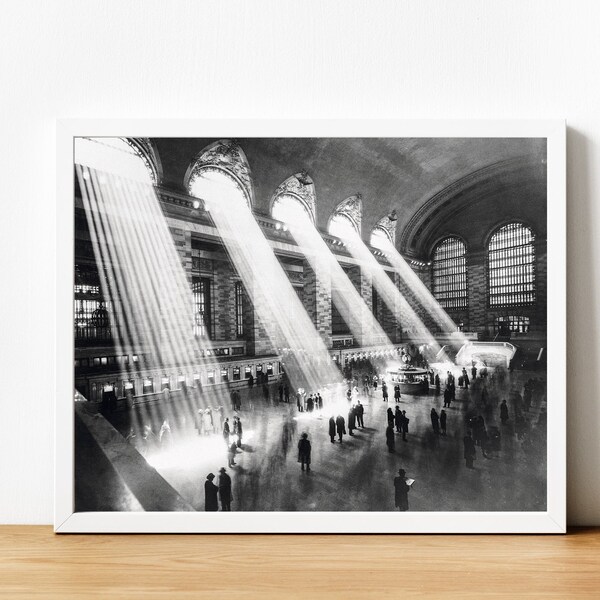 Vintage 1910 Grand Central Station NYC foto herdruk - iconische historische kunst aan de muur