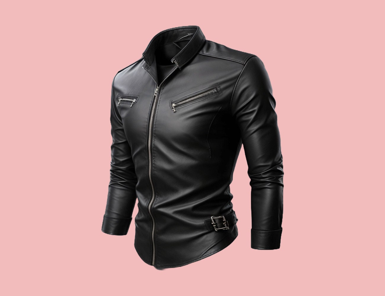 Leather Shirt Jacket Etsy Canada
