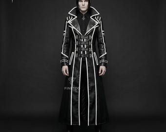 Genuine Leather Gothic Villain Coat: Dark Lord Cosplay