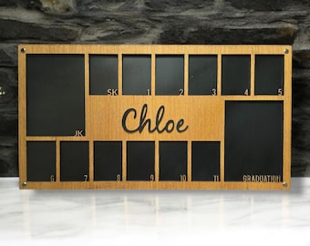 Pre-K to Graduation School Years Wood Photo Frame
