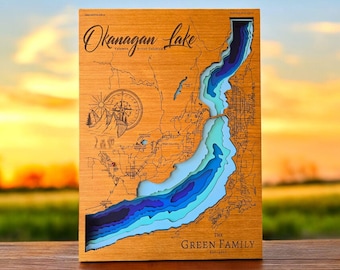 Bathymetric Map of Lake Okanagan