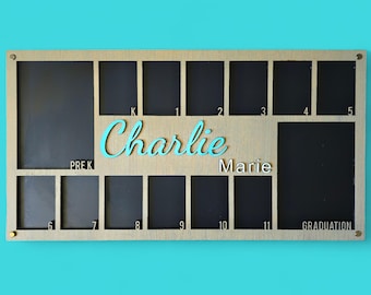 Pre-K to Graduation School Years Wood Photo Frame
