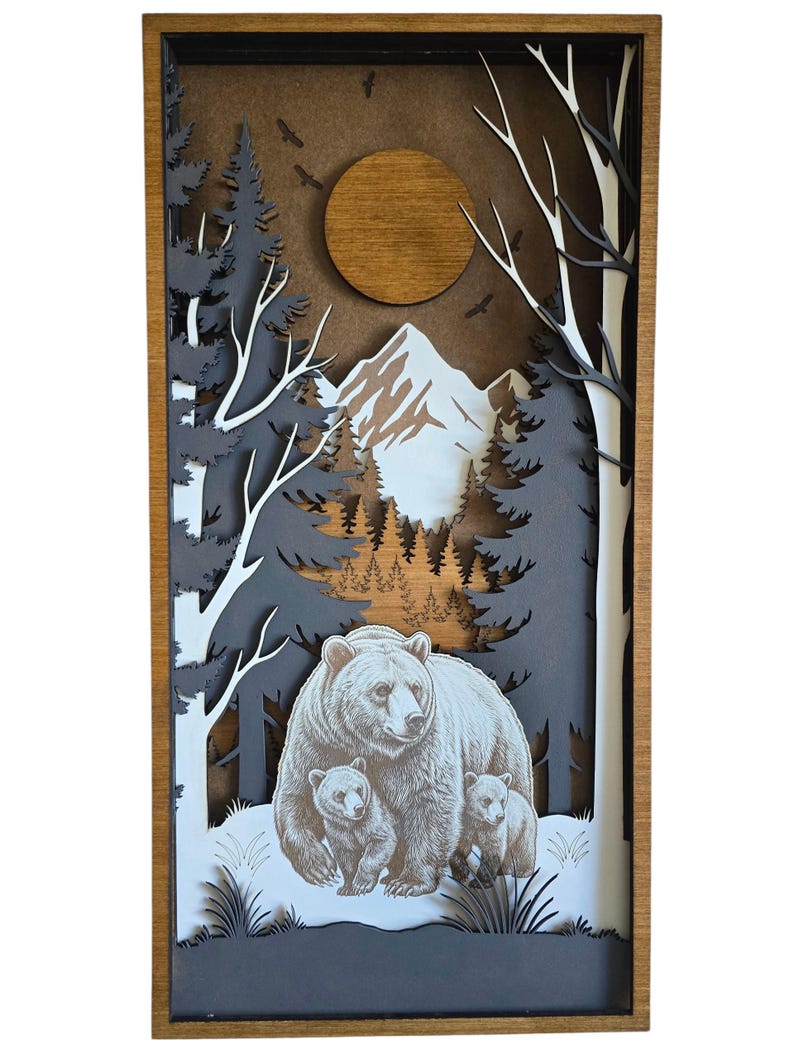 Handcrafted Layers 9 Layers Handcrafted Woodland Animal Wood Art – 20