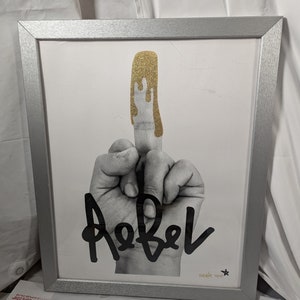 Padhia Avocado &quot;Glitter Finger&quot; limited edition silkscreen numyhand signed art work