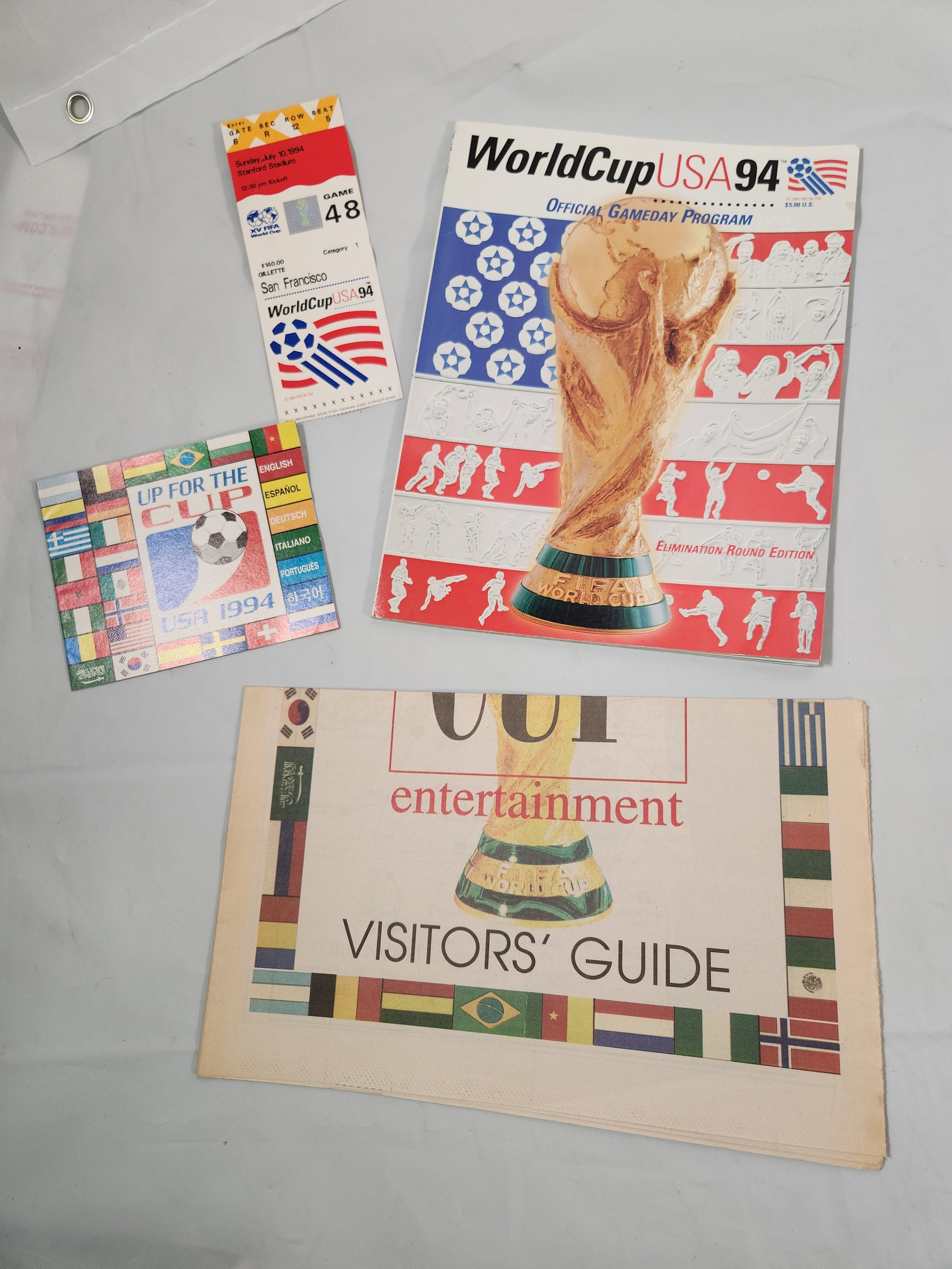 特価品セ Gameday Cup World 1994 Program, Vistor 48, Game Stub Ticket 記念グッズ