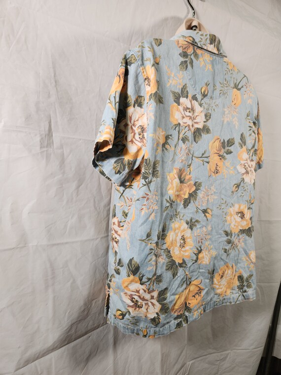 Gloria Vanderbilt Hawaiian shirt women Size large… - image 7