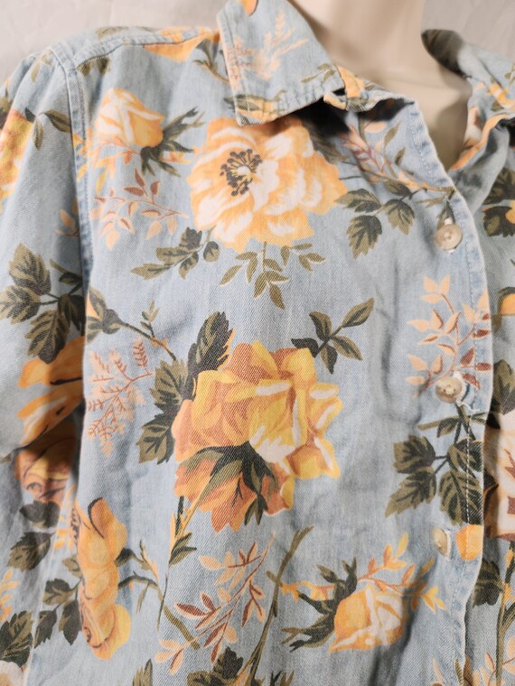 Gloria Vanderbilt Hawaiian shirt women Size large… - image 3
