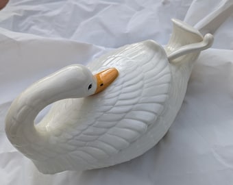 vintage mid century Swan ceramic soup bowl