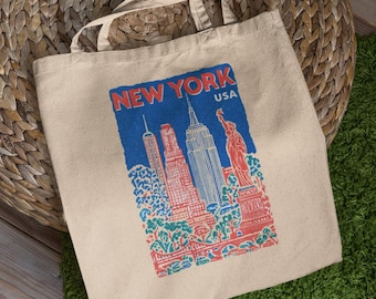 New York City Tote Bag, Travel Canvas Bag