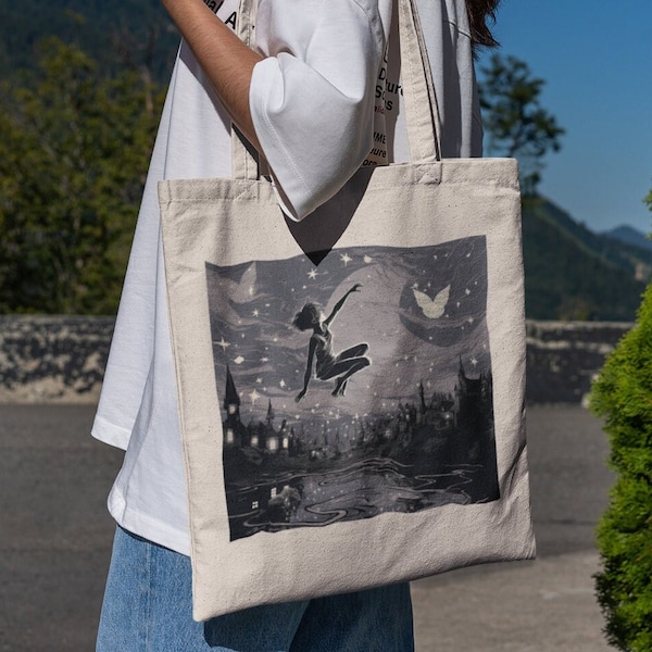 Starry Ethereal World Tote Bag - Nightcore, Fairy Tale, Aesthetic Tote Bags