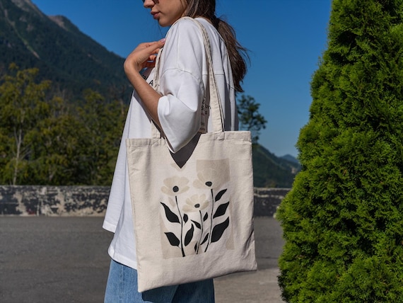 cute tote bags for travel Cat Bag Everyday Outings and Animal Fans Gift-Ready Set Ocean and feature an inside drop pocket to keep items secure and close at hand Aesthetic Beige Flower Tote -