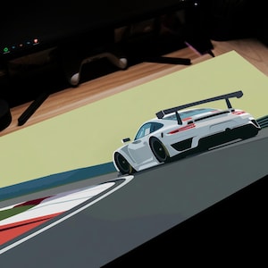 GT3 Race Car Mouse Pad - Desk Mat, Car Mouse Pad, Mouse Pad Gift, Desk Mat Gift, Car Desk Mat, Race Track Mouse Pad, Mouse Pad Gift