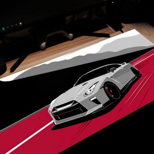 GTR Mouse Pad - Cool Mouse Pad, Mouse Pad, Desk Mat, Best Mouse Pad, Car Mouse Pad, Car Desk Mat, Gamer Mouse Pad, Desk Mat Gift