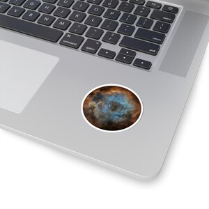 Rosette Nebula Vinyl Sticker, Hubble Palette (SHO) | Space Decor, Laptop Sticker, Gifts for Astronomers, Celestial Art, Planner Accessories