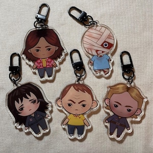 mouthwashing keychains | acrylic, metal clasp, charm